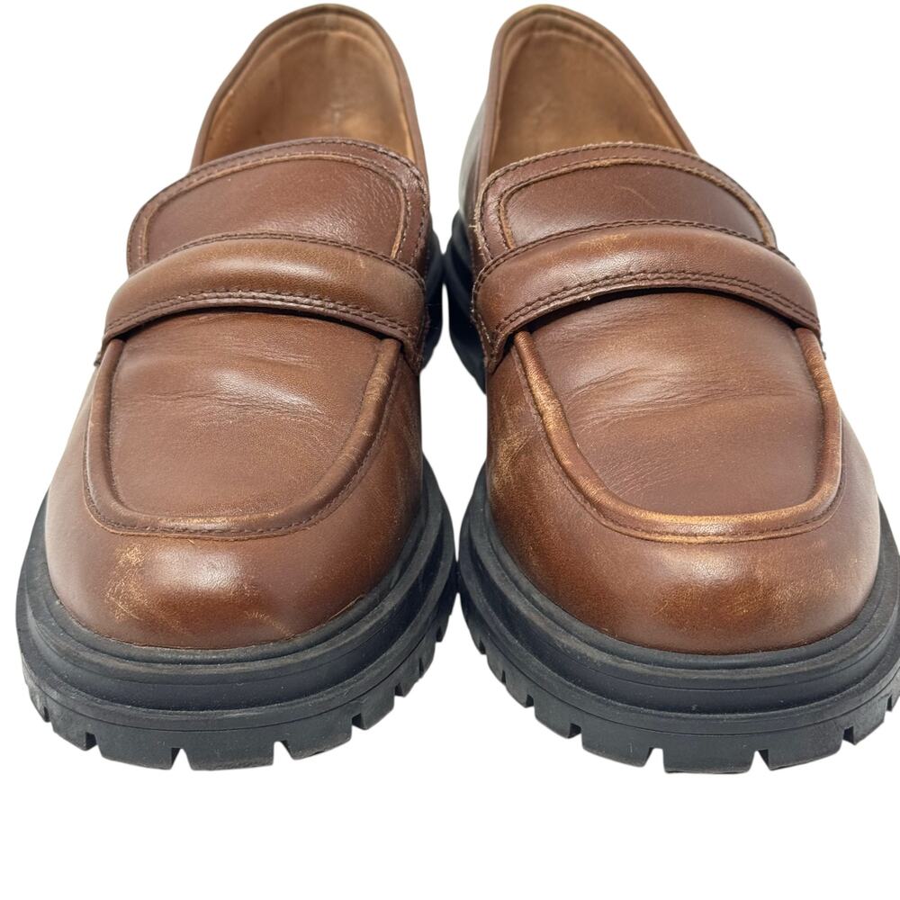Madewell The Bradley Women's Chunky Brown Lugsole Loafer Size 8.5 - Picture 4 of 11